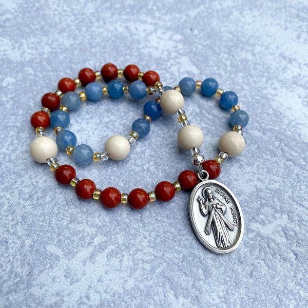 Divine Mercy Prayer Beads - Pocket-Sized 33-Bead Rosary - Unspoken Elements